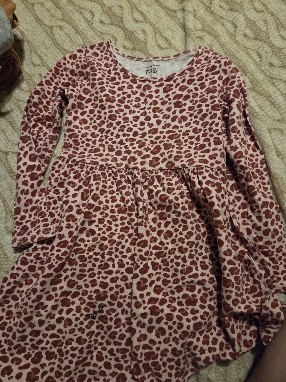 Gymboree Pink Leopard-Print Long Sleeve Dress